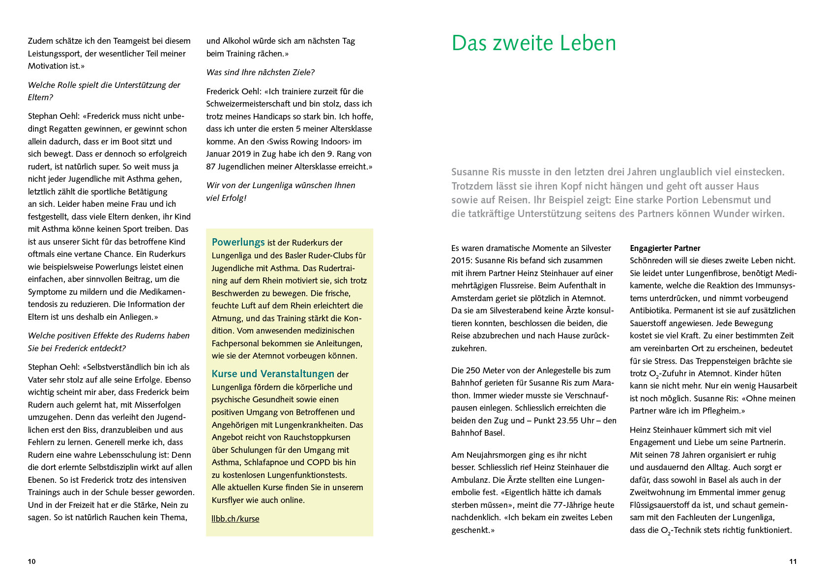 Jahresbericht der Lungenliga, von der Kommunikationsagentur dialogika Basel